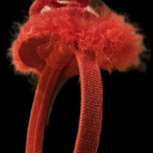 10 Funny Christmas Tree Hair Bands.  Hair Bands red with colored beads.